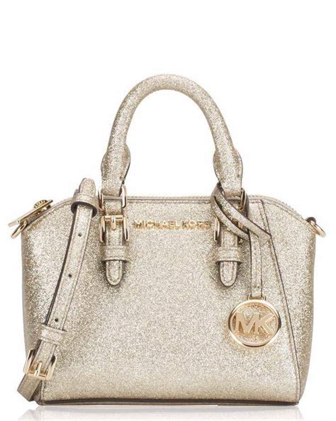 NWT Michael Kors Ciara XS Mini Xbody Leather Bag Pale Gold